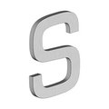 Deltana 4 LETTER S, E SERIES W/ RISERS, STAINLESS STEEL in Brushed Stainless RNE-SU32D